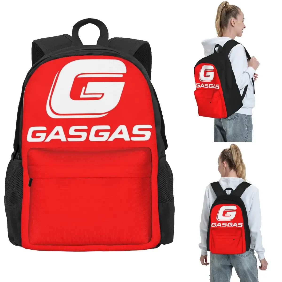 gasgas moto sacs à dos garçons filles bookbag grande capacité étudiants sacs d'école voyage sac à dos sac à bandoulière