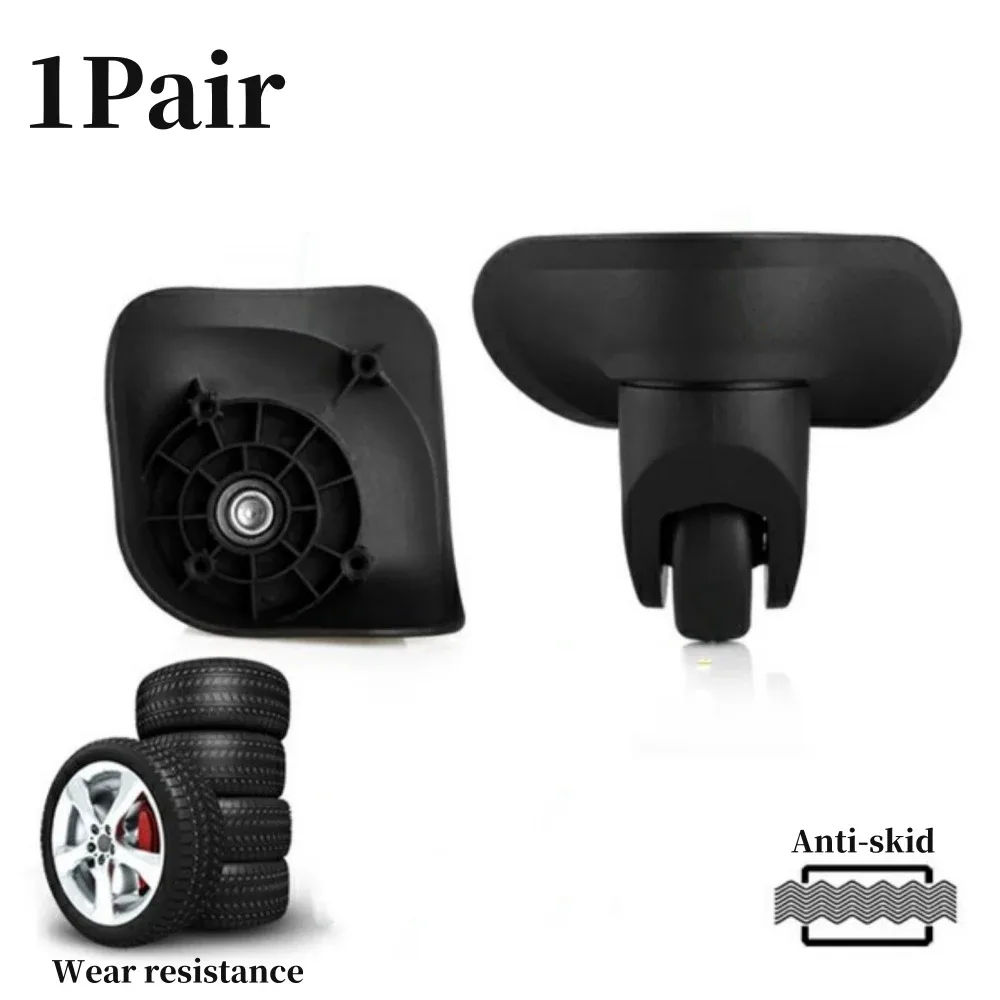 1 paire de roues universelles pour valise à bagages, remplacement silencieux, roulette rotative, portable, boîte douanière, accessoires de chariot A08