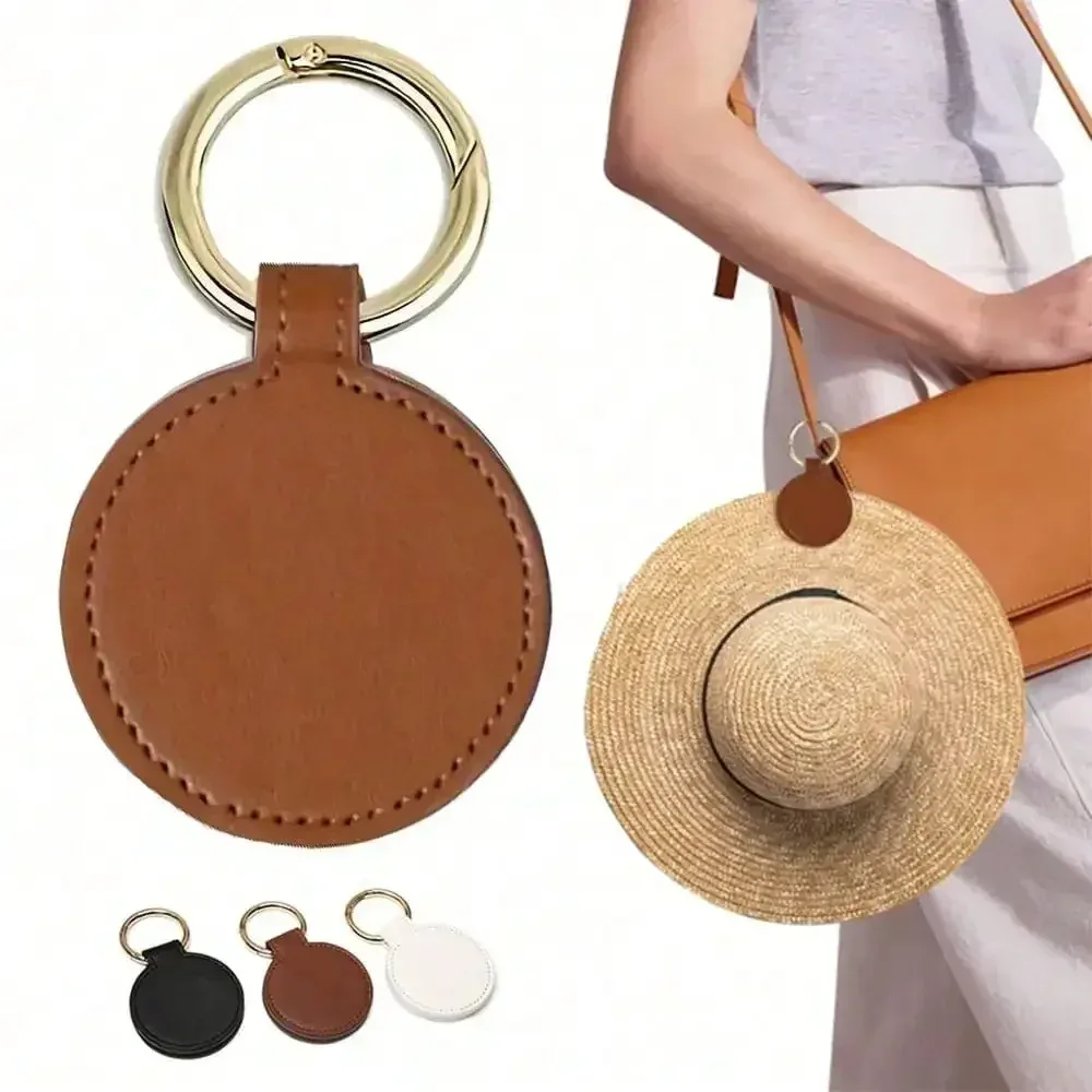 chapeau magnétique portable accessoires cuir pu leger blanc marron voyage camping affaires étudiants hommes femmes