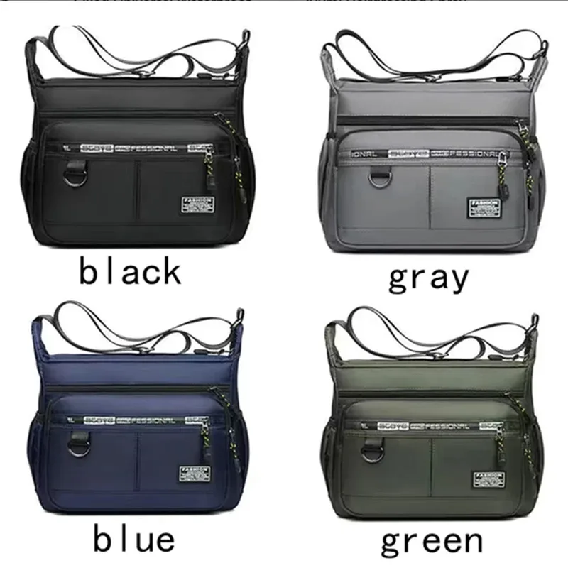 sac bandoulière pour homme avec poches multicouches, sangle réglable, sac à bandoulière professionnel