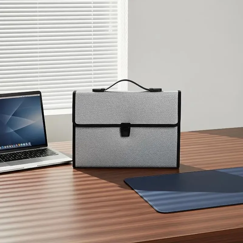 pochette documents polyestère impermeable noir bleu beige marron organisateur voyage tranches carrées capacité grande