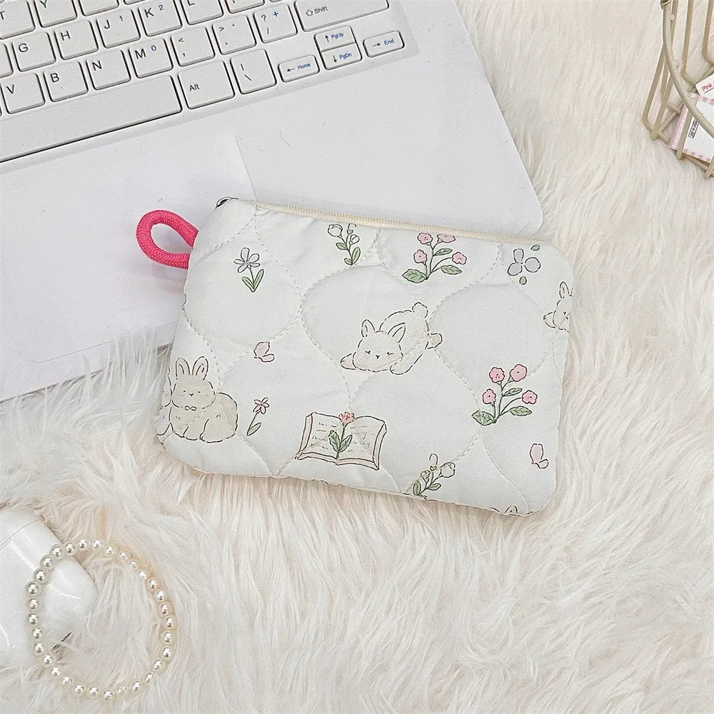 sac de rangement portable de dessin animé mignon pour femmes, petit sac à main de voyage, sac à cosmétiques, sac à main pour rouge à lèvres, carte pour écouteurs, mini portefeuille de maquillage, sac en poudre