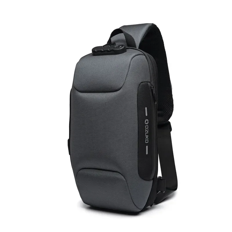 sac bandoulière antivol ozuko 2026 pour homme – sacoche de poitrine étanche pour courts trajets