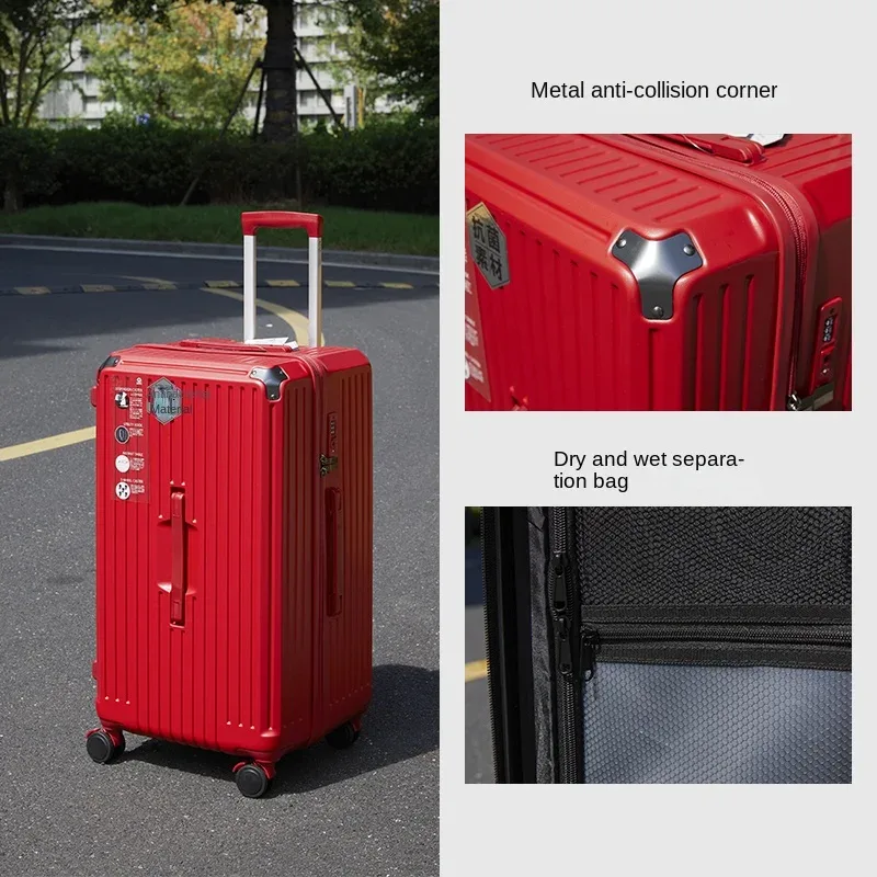valise de voyage surdimensionnée de 28/30/36/50 pouces avec cinq roues tournantes, boîtier embarqué de 20 pouces, bagages à roulettes de grande capacité pour pc