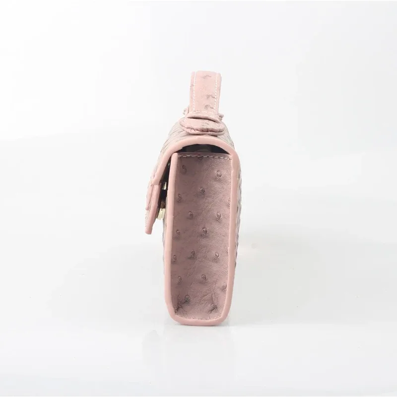 xmessun personnalisé motif d'autruche longue pochette en cuir pu sac fourre-tout de fête de haute qualité sacs à main de créateur ins sac à la mode