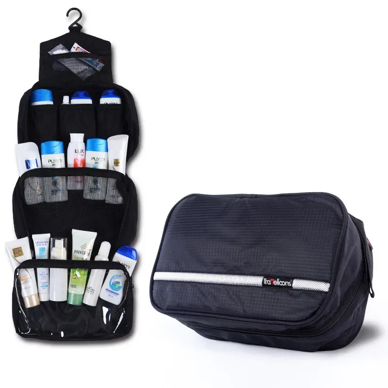 grand sac de maquillage étanche pour hommes et femmes, étui de rangement de cosmétiques de beauté de voyage, grands nécessaire, pochette de toilette pour femmes