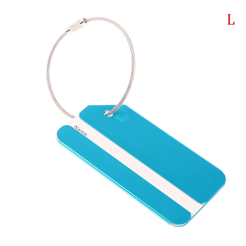 étiquettes de bagage de voyage en alliage, porte-étiquette d'adresse de valise, étiquettes de nom de bagage en métal, accessoires d'infraction, 1pc