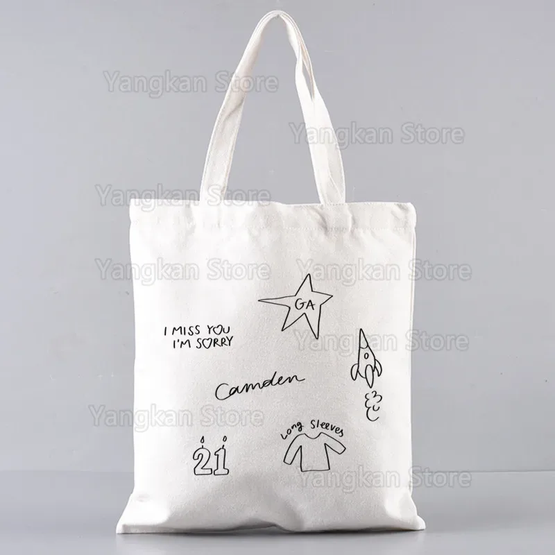 gracie abrams femmes toile sac fourre-tout eco sac à provisions grande capacité sac à bandoulière pour femmes femme pliable plage shopper sac