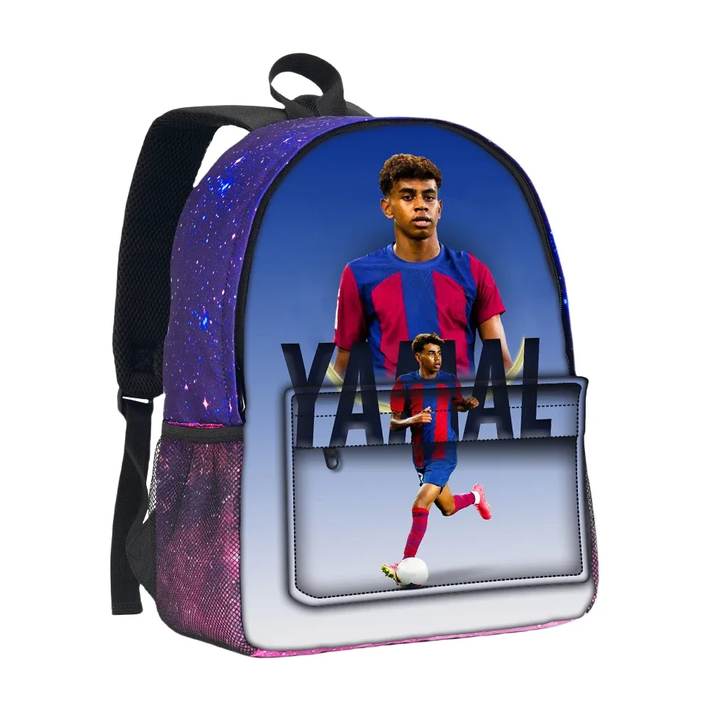 sac à dos pour garçons et filles, sac à dos football star starry sky, sac d'école l-lamin yamal, grande capacité, mochila rucksack school