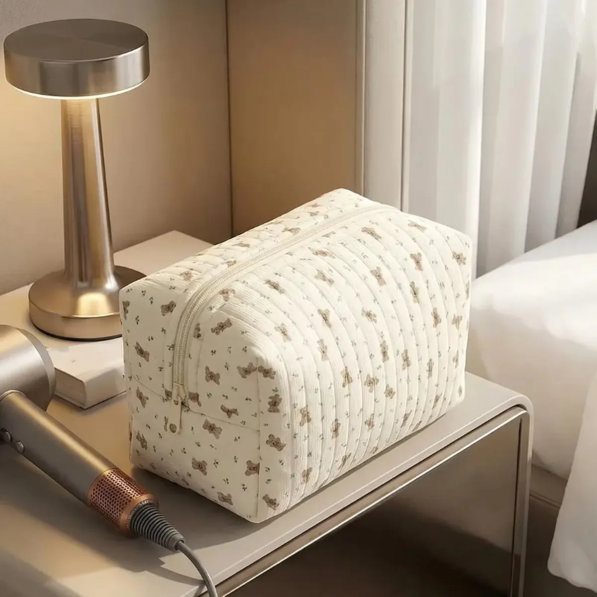 sac de rangement pour articles de toilette avec fermeture éclair et pochettes multi-compartiments, trousse de toilette de voyage de grande capacité pour femmes, dames et filles