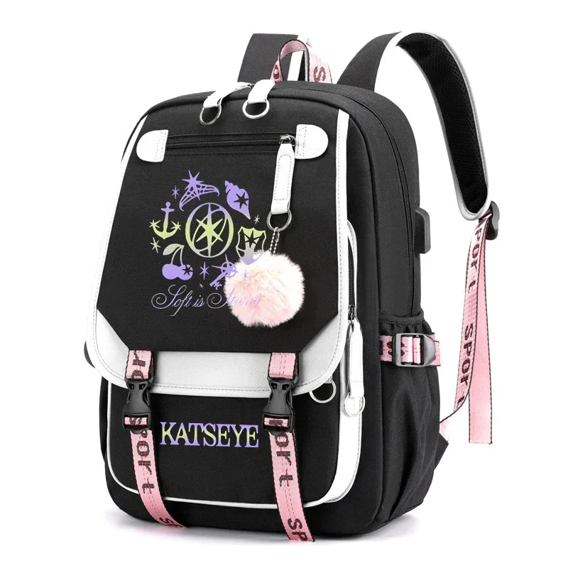sac à dos pour étudiants, sac à dos d'école imprimé katseye pour jeunes garçons et filles, sacs d'école de voyage à la mode, cadeaux pour fans
