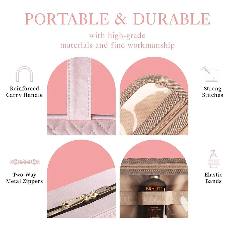 nouvelle trousse de toilette suspendue pour voyage, grande boîte de rangement portable pour hommes, étui à cosmétiques étanche pour maquillage femme