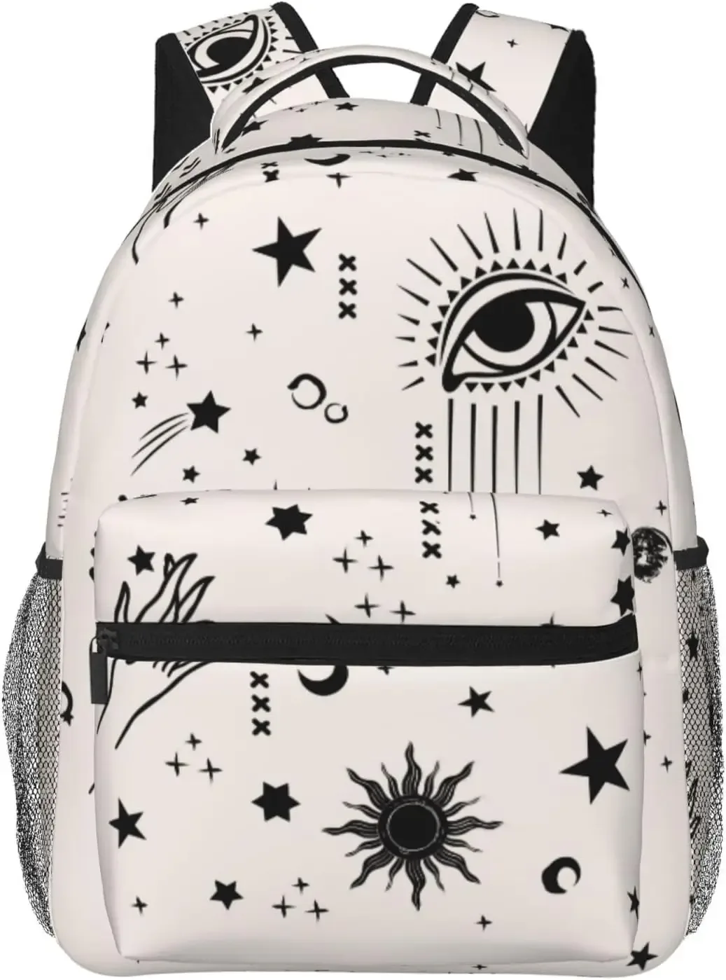 stratravelling-sac à dos léger pour ordinateur portable pour hommes et femmes, sac à dos universitaire, sac à dos décontracté, constellations magiques, soleil, lune, étoile