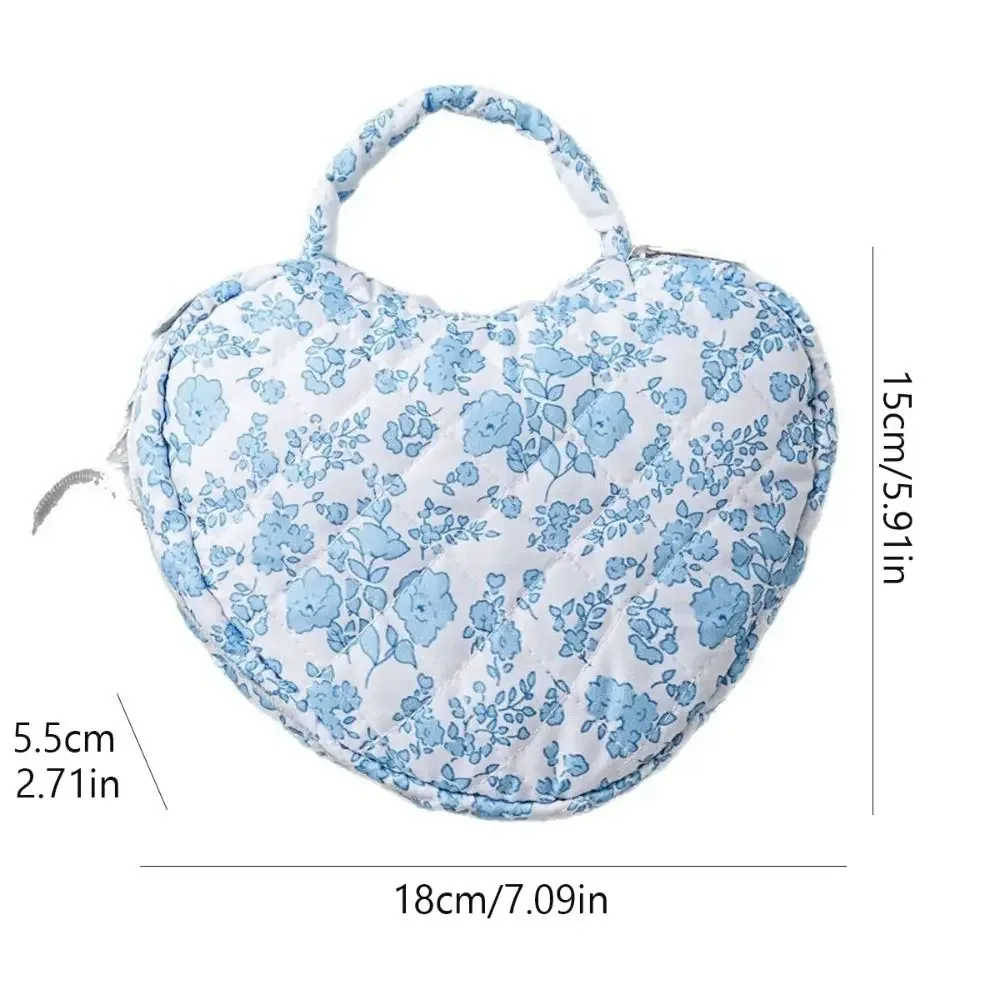 trousse de maquillage de grande capacité, sac à cosmétiques en coton matelassé à fleurs, sac à main de rangement portable, trousse de toilette de voyage, organisateur de sac de toilette
