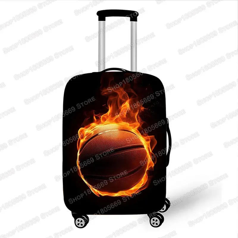housses de valise de basket-ball imprimées en 3d, accessoires de voyage, boîtier de chariot, housse anti-poussière élastique, fournitures de bagages de 18 à 32 pouces
