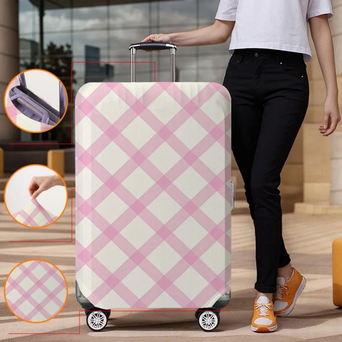 housse de protection pour bagages, élastique, imperméable, anti-poussière, pour valise de 18 à 32 pouces, accessoires de voyage