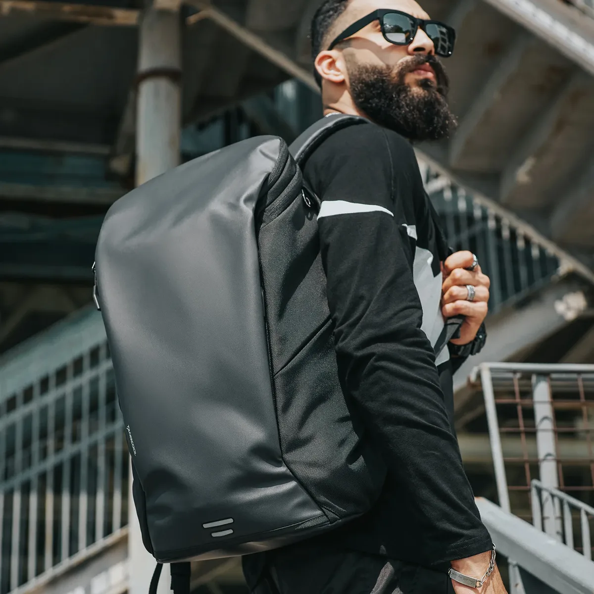 tangcool décontracté hommes grande capacité 15.6/17.3 pouces sac à dos pour ordinateur portable sac de voyage sport sac à dos étanche sac d'école pour adolescent