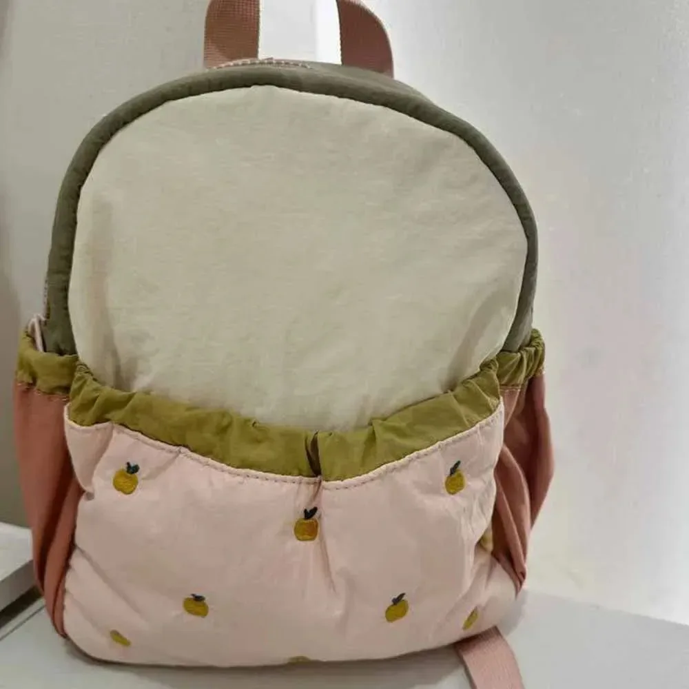 sac à dos de maternelle personnalisé avec broderie de pomme pour enfants, mini sac de voyage léger et mignon à la mode pour bébé personnalisé