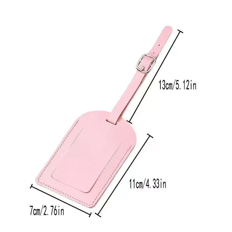 étiquette d'identification de bagage en cuir pu pour valise, porte-nom et adresse, accessoire de voyage pour femmes et hommes
