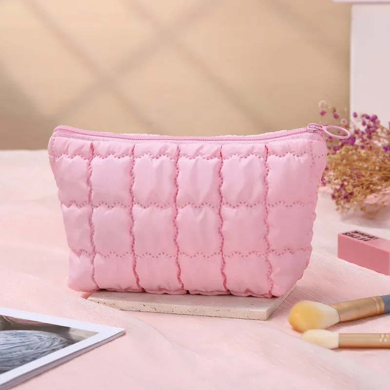 sac à main cosmétique à bulles pour femmes, organisateur de voyage, maquillage nuage, rouges à lèvres, pochette en coton, sac à fermeture éclair de grande capacité