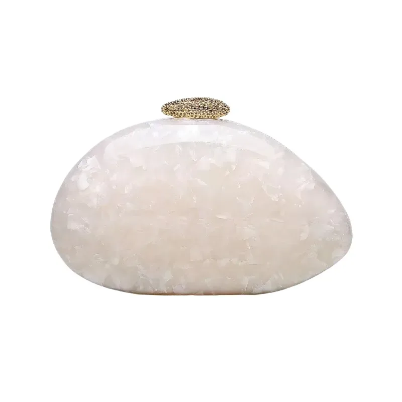 sacs de soirée à bandoulière en acrylique, nouvelle forme spéciale, sacs à main de mariage, pochette à la mode, sac à bandoulière, coquille élégante, portefeuilles à main pour femmes
