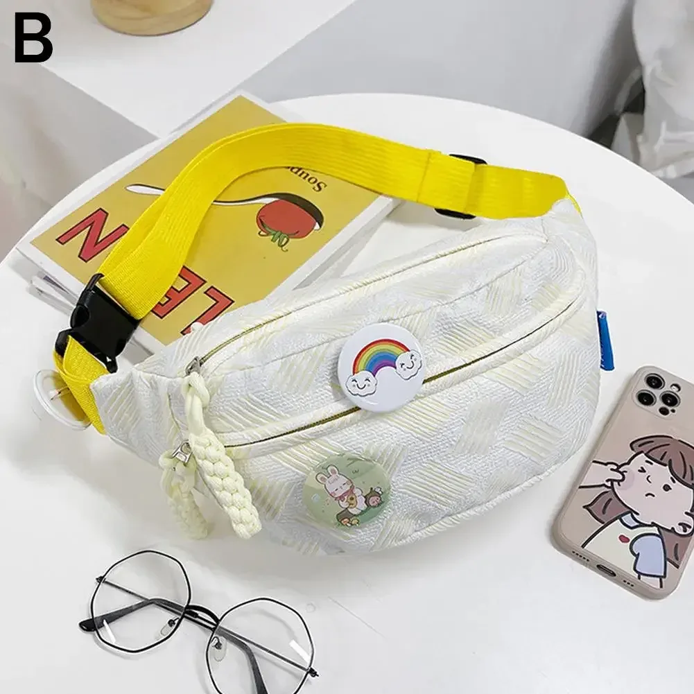 sac de poitrine de sport pour femmes, sac banane multi-poches décontracté, grand pendentif imprimé, capacité douce, sacs à dos à bandoulière, mini sac rando x3i0