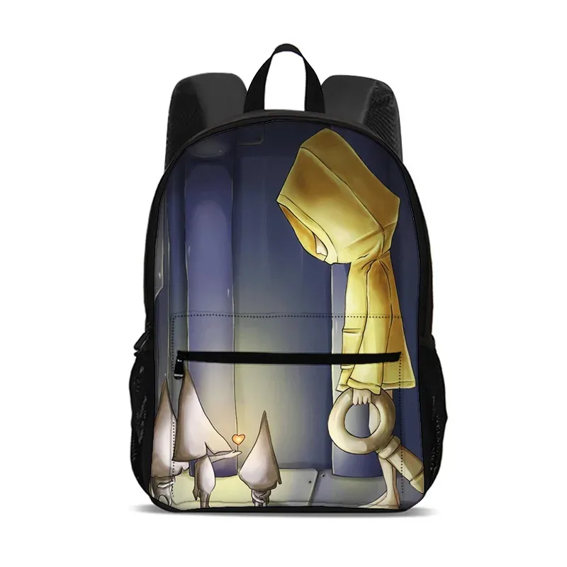sac à dos little nightmares, sac pour ordinateur de grande capacité, léger, imprimé de dessins animés, nouveau style scolaire pour les étudiants et les étudiantes
