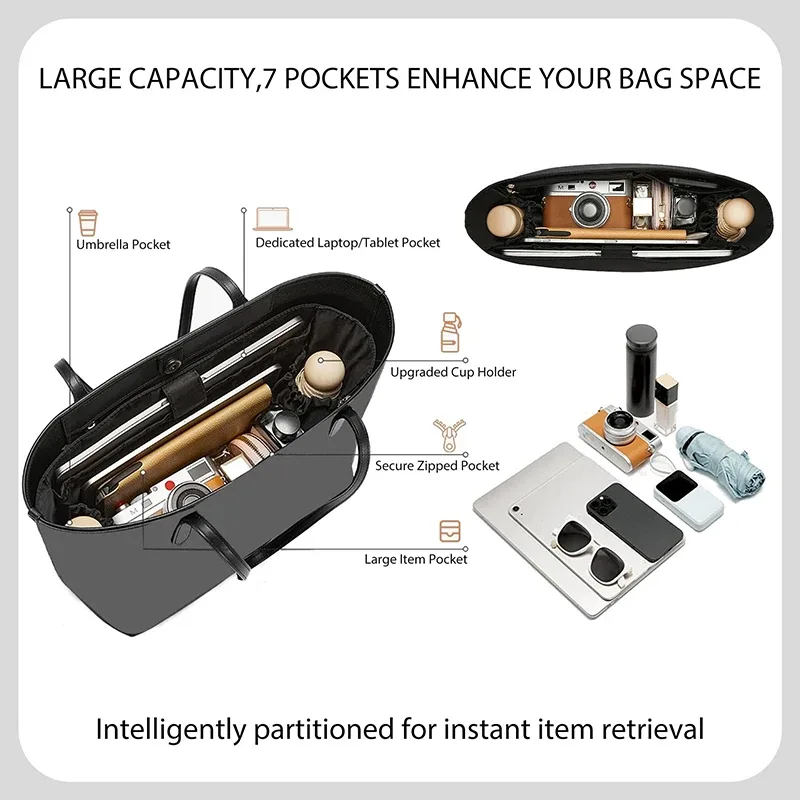 organisateur de sac en nylon souple et durable pour city 33, accessoire de rangement intérieur pour sac à main, idéal comme cadeau