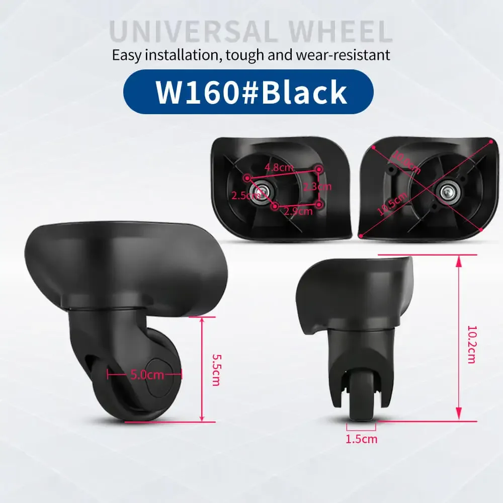 roue universelle silencieuse hongsheng pour valise, accessoires de remplacement et réparation de roues de valise à roulettes avec serrure à combinaison