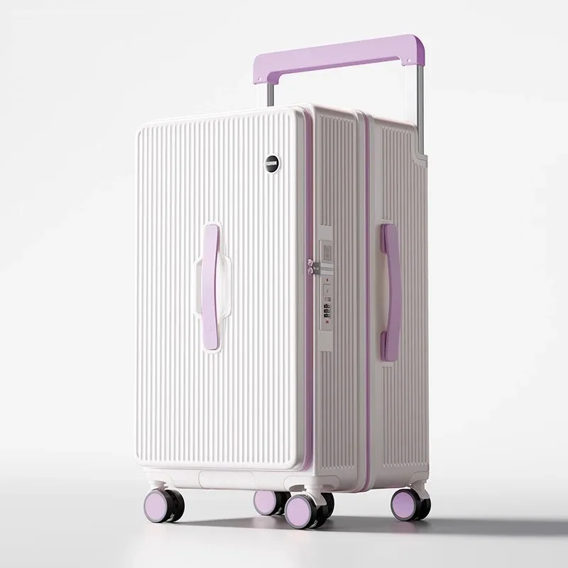 klqdzms valise à roulettes de 32 pouces, grande capacité, valise trolley de 20 pouces, boîte de transport pour ordinateur portable, sac à bagages avec mot de passe pour étudiant