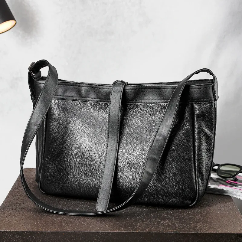 Sac à bandoulière de grande capacité pour hommes et femmes, sac à bandoulière en cuir de bonne qualité, sac de sport et de cyclisme, nouvelle mode