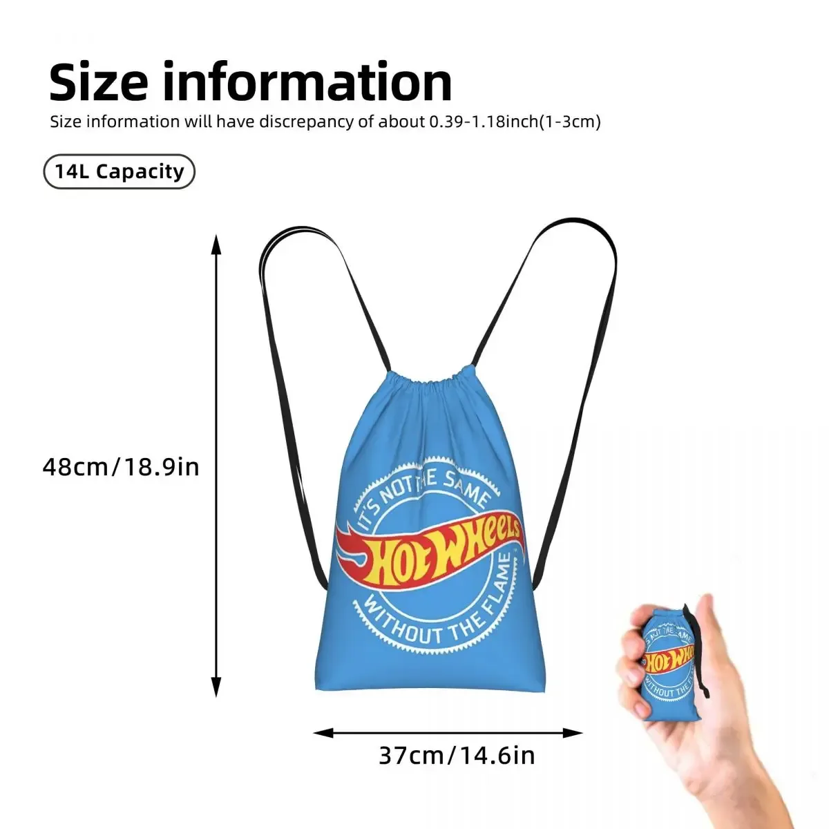 sac à dos à cordon hot wheels race, sac de sport, sac de voyage portable à cordon pour hommes et femmes