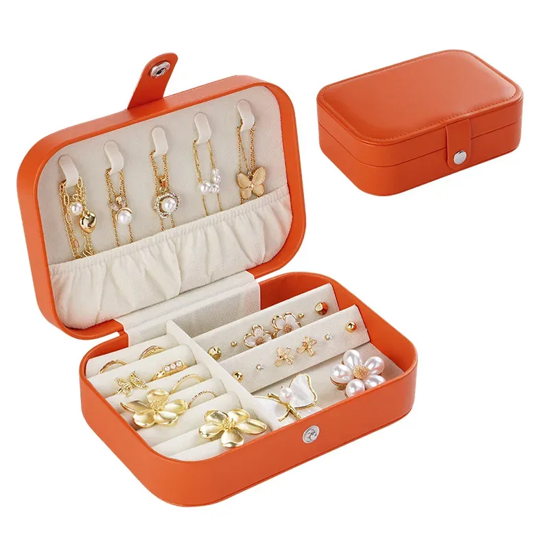 étui à bijoux de voyage, petite boîte à bijoux, boîte à bijoux de voyage portable, plateaux, organisateur, présentoir, mallette de rangement pour bagues et boucles d'oreilles