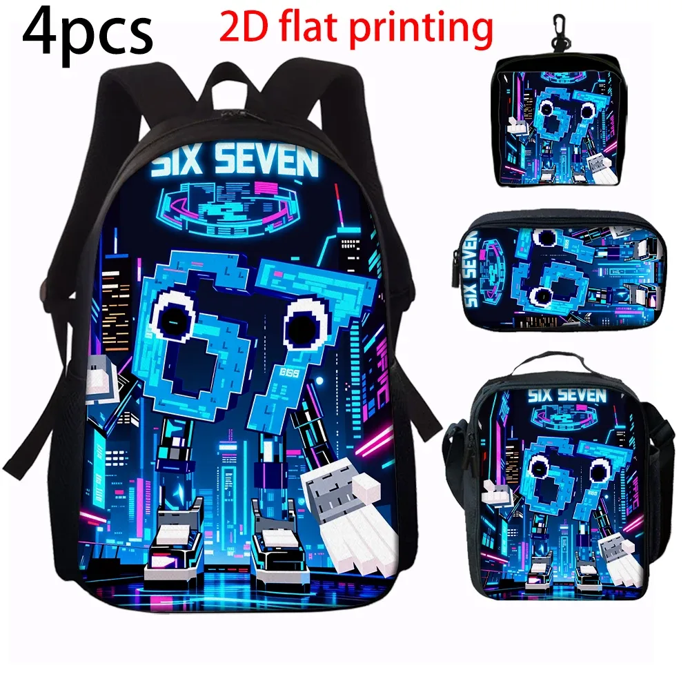 sac dos polyester design pixelisé sourire néon urbain bleu noir voyage école capacité inférieure deuxize ultragélight