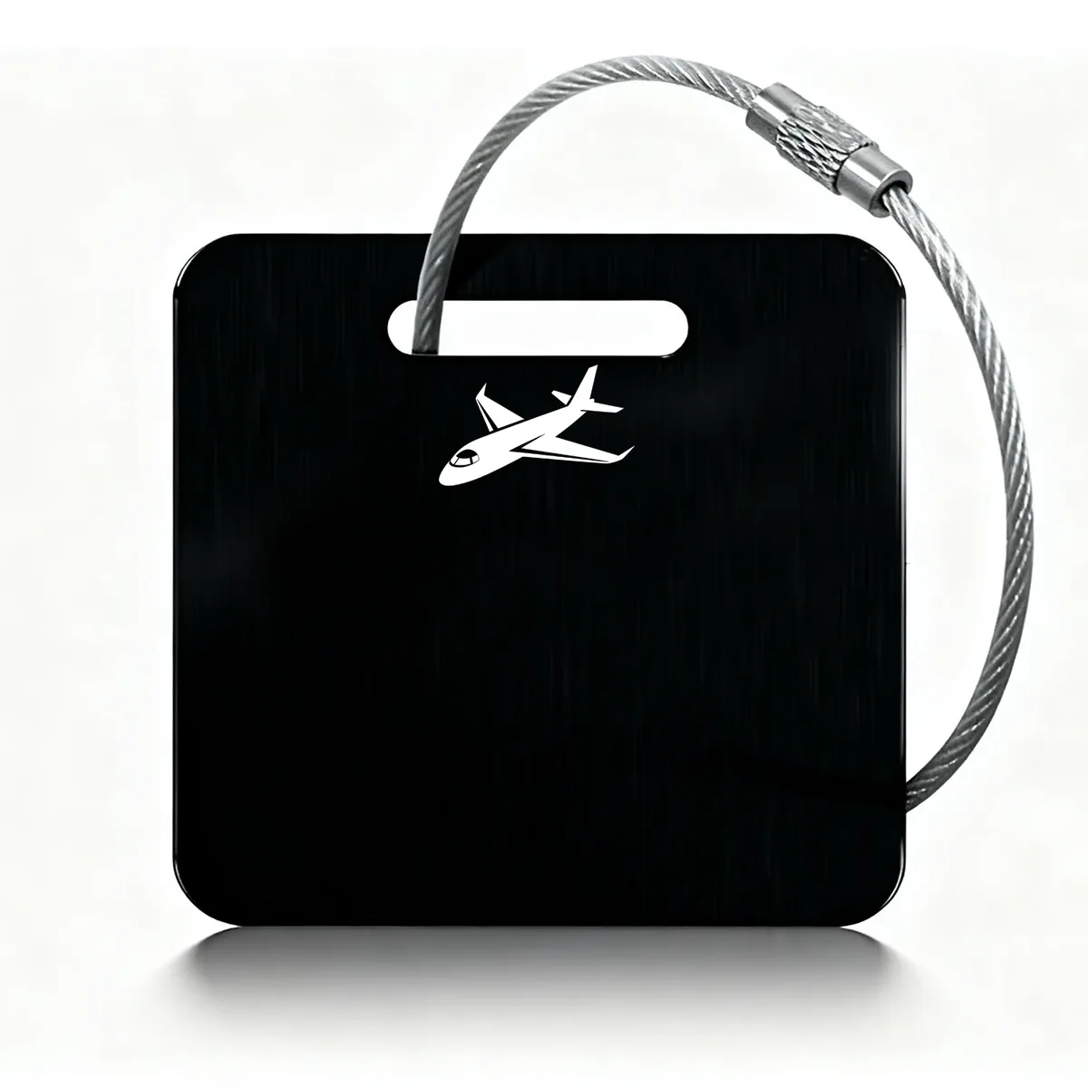 étiquette bagage métal carrée anse métal personnalisable voyage identité sécurité antiperte multicouleur travels accessoire