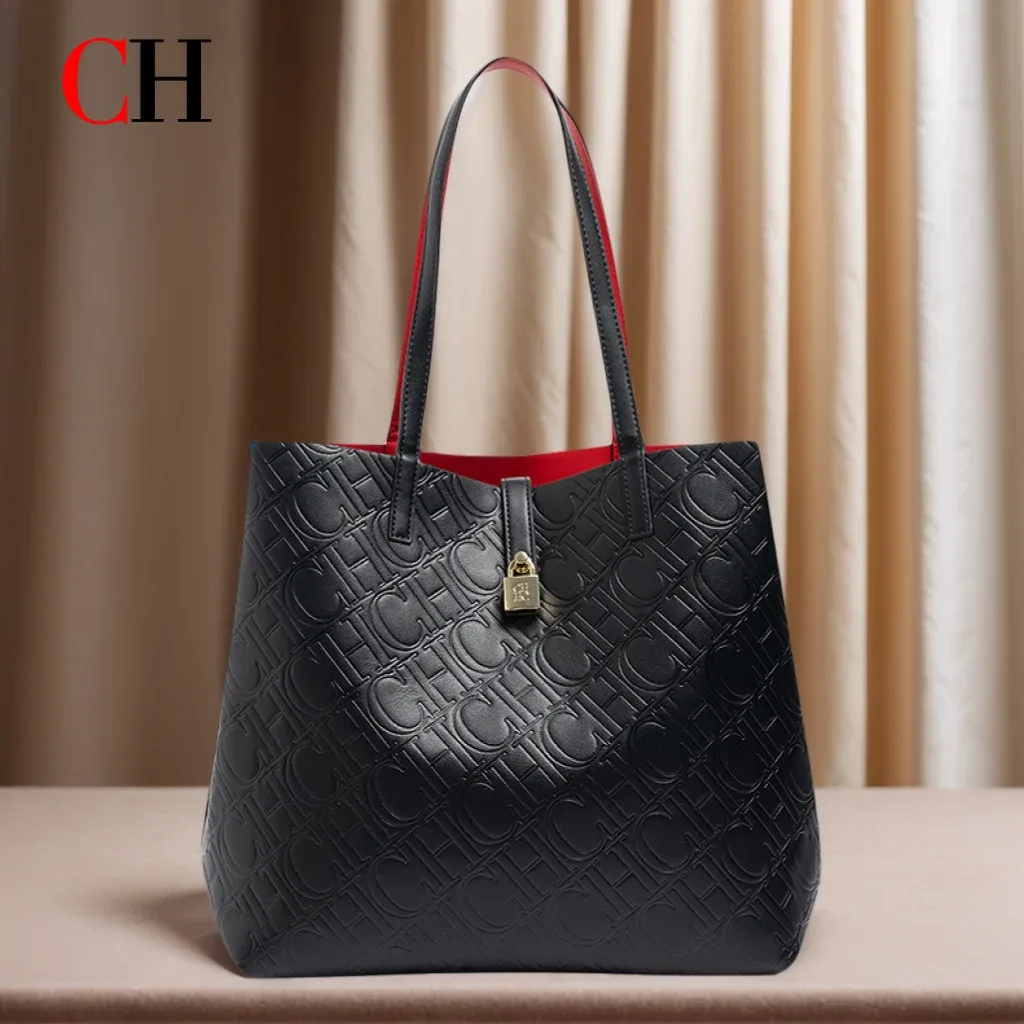 sac à main de luxe ch pour femmes, grande capacité, sac à bandoulière élégant pour le travail, sac à bandoulière doré pour le shopping