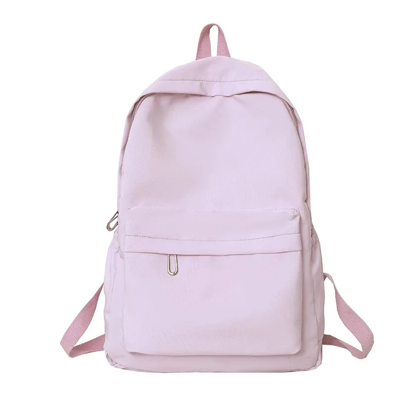sac à dos décontracté simple de couleur unie, léger et pour lycéen, sac à dos multifonctionnel adapté aux voyages et à l'école
