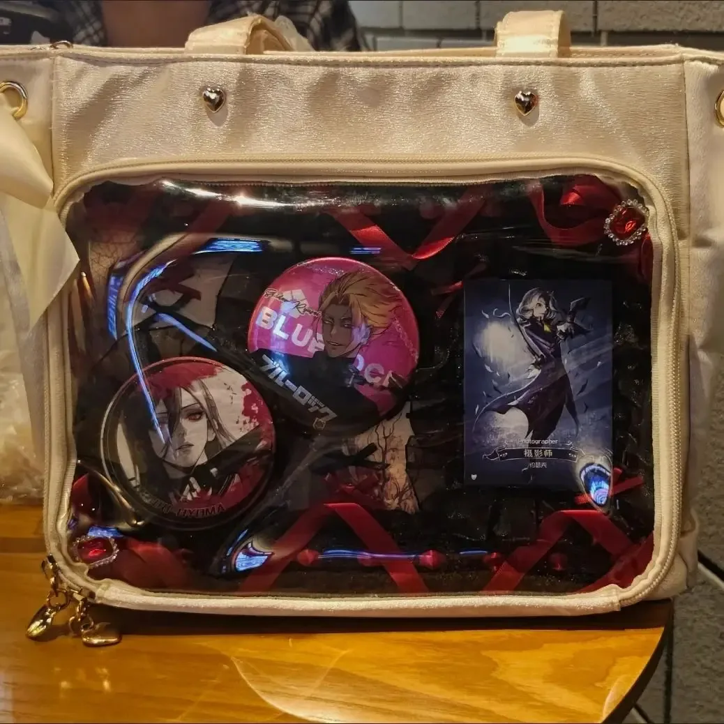 porte-cartes gothique noir rouge, insert de sac ita, décorations de sac, panneau organisateur, ruban en dentelle, accessoires de sac ita