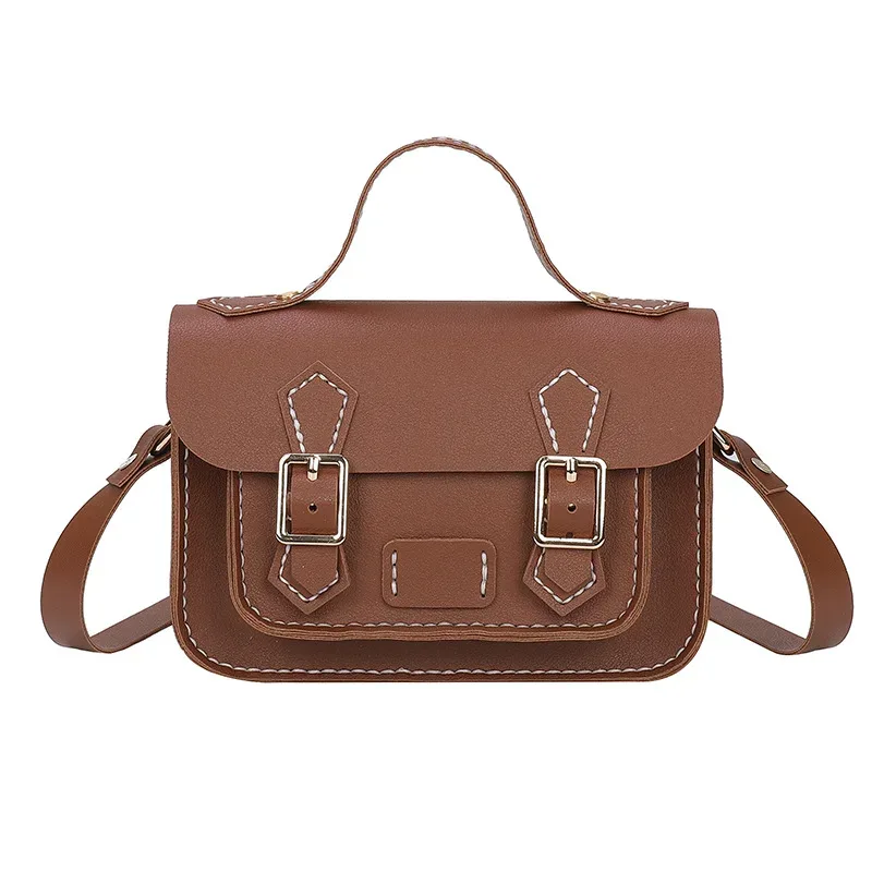 sac cambridge en cuir pu personnalisé, bricolage, couture à la main pour femmes, sac à bandoulière, kit semi-fini coloré