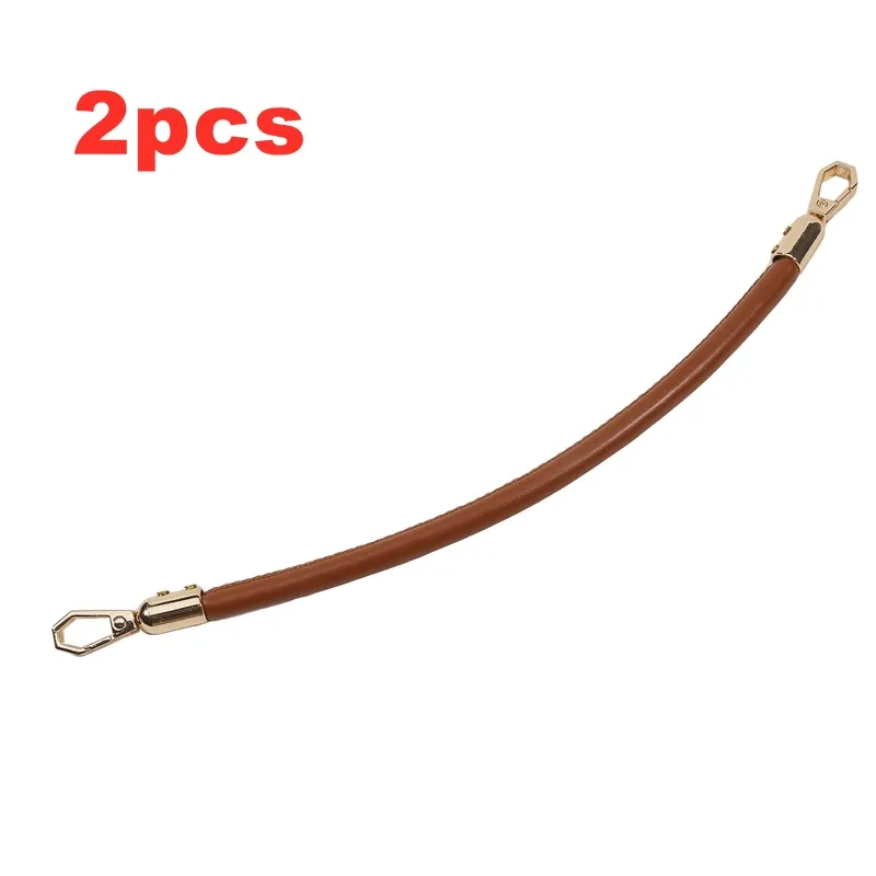 sangle de sac à bandoulière tressée en cuir pu de 30cm, poignées courtes, poignée de remplacement diy pour sac à main, accessoires de ceinture, 1/2 pièces