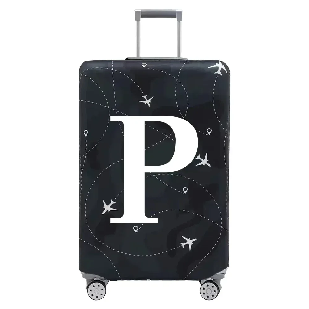 juste de protection en tissu pour bagages, housse anti-poussière anti-rayures, valise trempée pour sac de 18 à 32 pouces, lettre blanche, accessoires de voyage