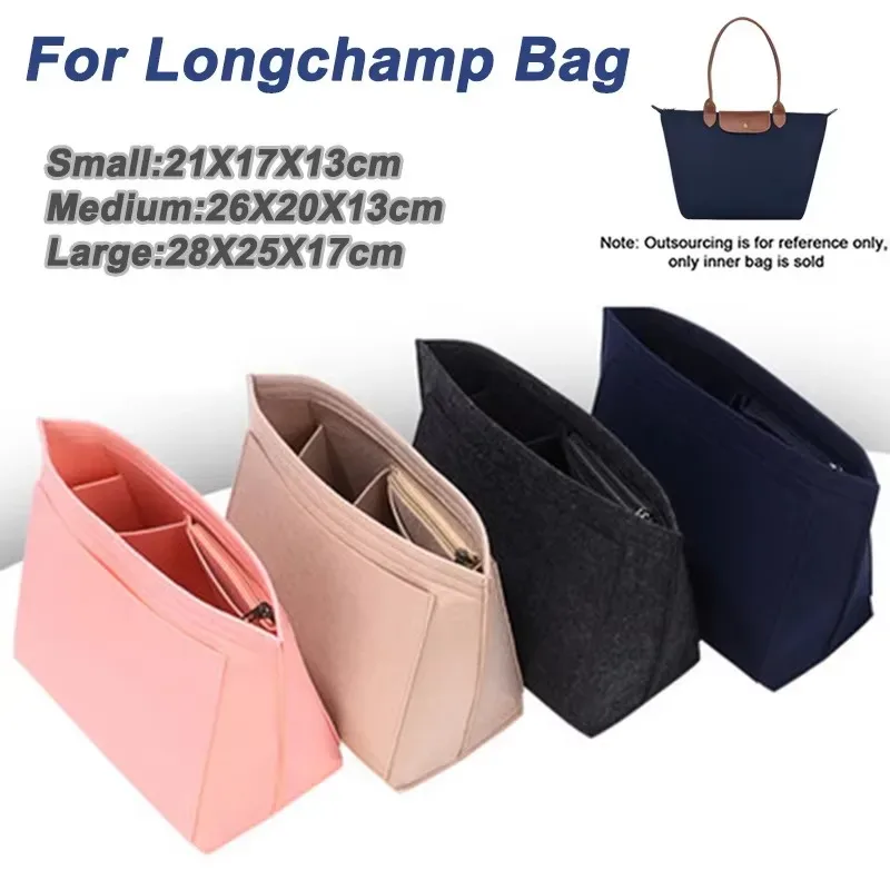 organisateur de sac fourre-tout en feutre, insert multi-poches pour sac à main, compartiment de rangement pour cosmétiques, accessoires de maintien de forme intérieure pour sac à main