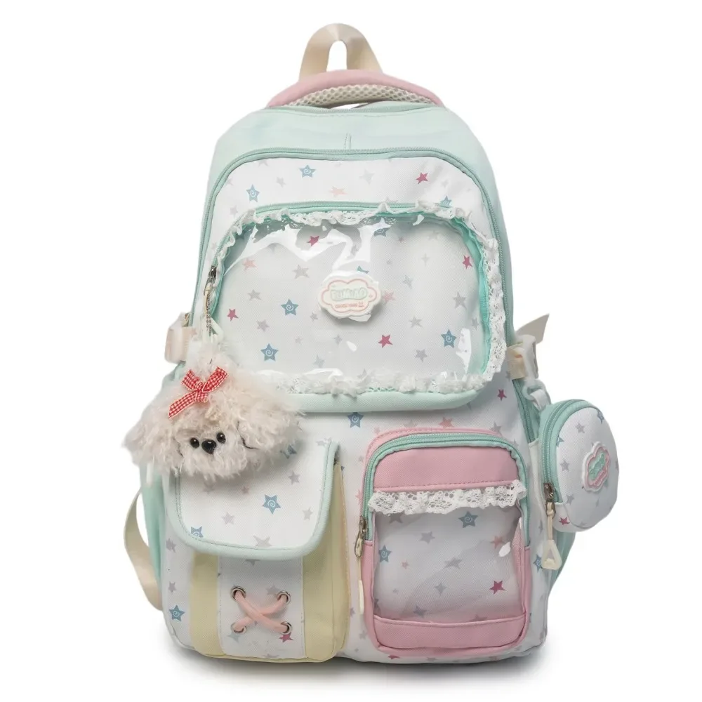 nouveau sac à dos cutecore avec pendentif, sac à bandoulière y2k jk, sacs esthétiques harajuku, sac à dos de jour