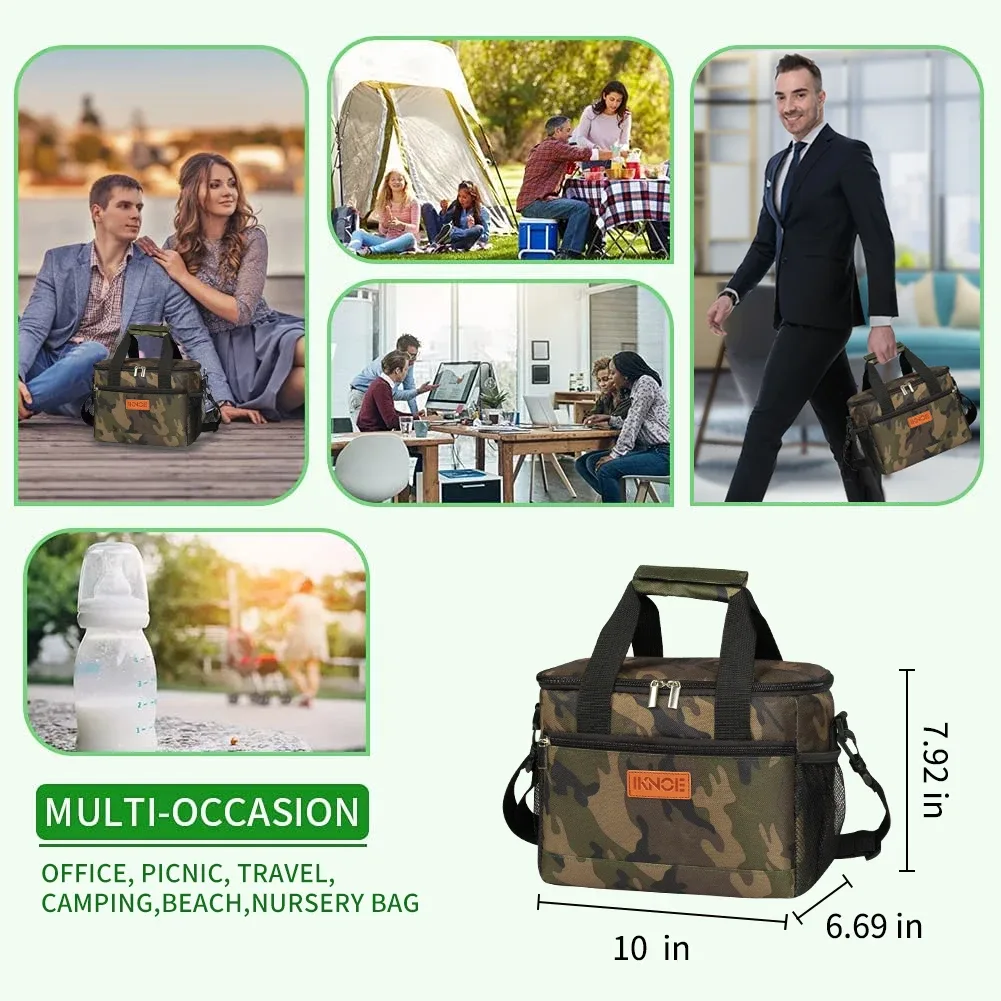 sac à dos de déjeuner simple anti-fuite, grand pique-nique thermique, sac isolé frais et chaud pour hommes et femmes, sac à bandoulière de rangement en plein air