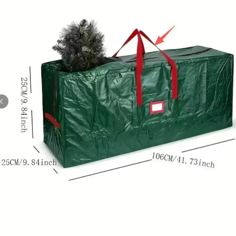 sac de rangement imperméable pour décoration de noël robuste, organisateur multifonctionnel en pe avec poignées renforcées