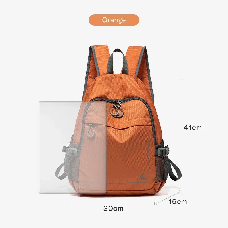 fouvor sacs à dos de randonnée légers pour hommes femmes en nylon durable sport décontracté grand sac à dos voyage toile sac d'école 3037-01