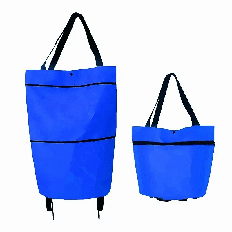 chariot de courses en tissu oxford, sacs multifonctionnels portables, sac fourre-tout pliable en toile, sac d'épicerie réutilisable, moderne et simple