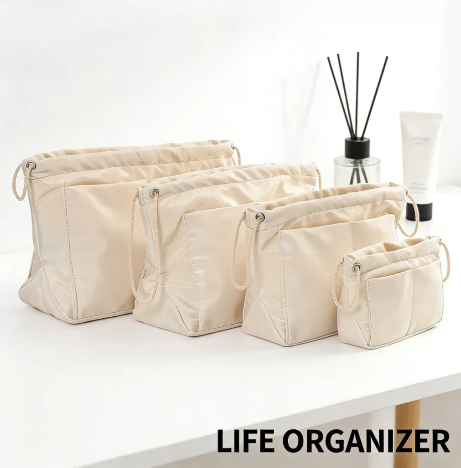 organisateur de sac à main multifonctionnel simple et élégant avec séparateurs pour le rangement de cosmétiques et de maquillage