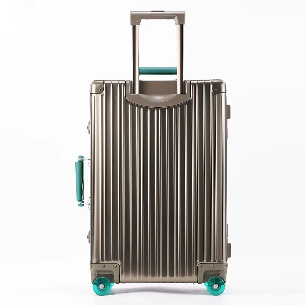 valise de voyage tout en aluminium et magnésium, bagages roulants, boîtier de chariot en alliage avec roue silencieuse spinner, serrure tsa, cabines à main