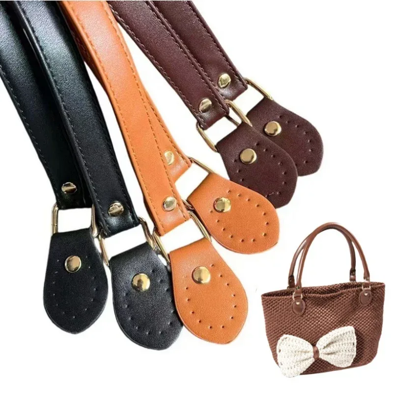 Ceinture Sac Cuir Rose Marron Vert Noir Blanc Remplacement Ceinture Boutons Dorés Boucle Ovale Travail Main Femmes Accessoire Sac Bandoulière